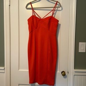 River Island Orange/Red Dress Size 12
